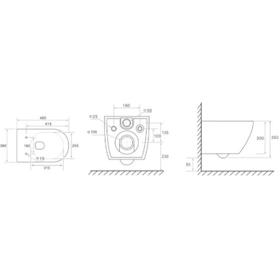 Унитаз подвесной безободковый Tece Spring 9700997 с тонкой крышкой микролифт (система смыва торнадо) - фото, картинка 5 Унитаз подвесной безободковый Tece Spring 9700997 с тонкой крышкой микролифт (система смыва торнадо) - фото 5