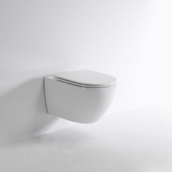 Унитаз подвесной безободковый Tece Spring 9700998 с тонкой крышкой микролифт (система смыва торнадо) - фото, картинка 3 Унитаз подвесной безободковый Tece Spring 9700998 с тонкой крышкой микролифт (система смыва торнадо) - фото 3