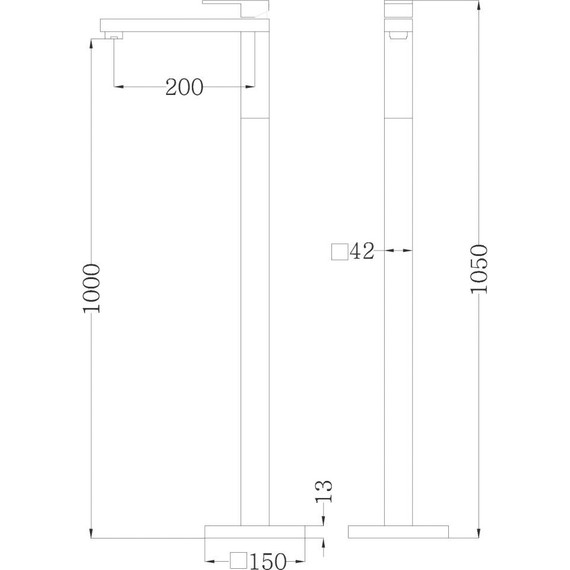 Смеситель для раковины напольный Abber Daheim AF8241G, золото матовое, Цвет производителя: золото матовое - фото 6