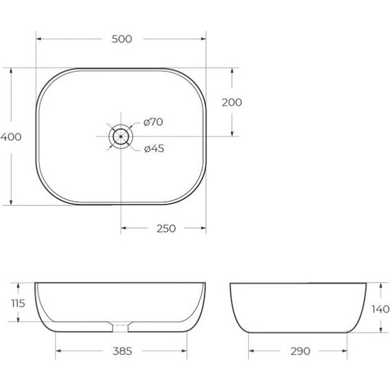 Раковина-чаша BelBagno 50 см BB1302-H316, бежевый матовый - фото 7