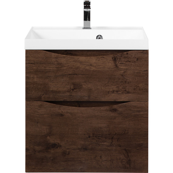 Тумба подвесная с раковиной BelBagno MARINO-H60-700-2C-SO-RW-P 70 см, Rovere Moro - фото, картинка 2 Тумба подвесная с раковиной BelBagno MARINO-H60-700-2C-SO-RW-P 70 см, Rovere Moro - фото 2