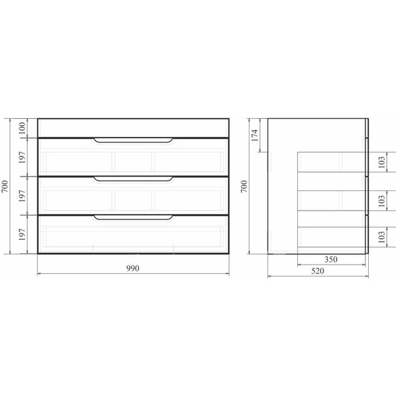Тумба напольная с раковиной Mirsant Soho Quadro 100 см, белый - фото, картинка 6 Тумба напольная с раковиной Mirsant Soho Quadro 100 см, белый - фото 6