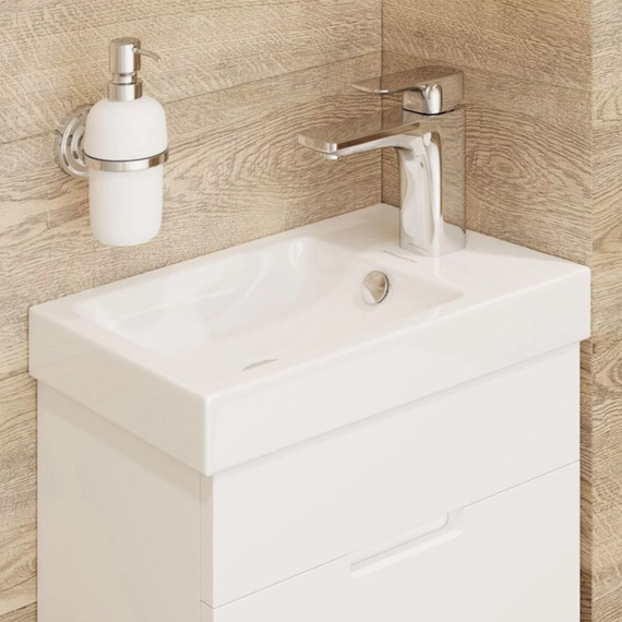 Тумба напольная с раковиной Mirsant Soho quadro 40 см (раковина Fest-40), белый - фото, картинка 5 Тумба напольная с раковиной Mirsant Soho quadro 40 см (раковина Fest-40), белый - фото 5