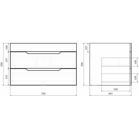 Тумба подвесная с раковиной Mirsant Soho Quadro 80/2 см c доводчиком - фото, картинка 6 Тумба подвесная с раковиной Mirsant Soho Quadro 80/2 см c доводчиком - фото 6