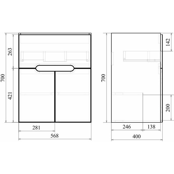 Тумба напольная с раковиной Mirsant Soho Quadro Light 60 см, белый - фото, картинка 5 Тумба напольная с раковиной Mirsant Soho Quadro Light 60 см, белый - фото 5