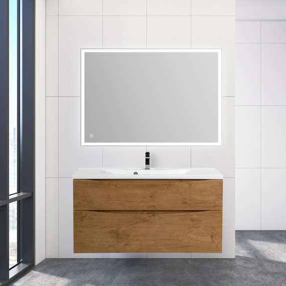 Тумба подвесная с раковиной BelBagno MARINO-H60-1100-2C-SO-RN-P 110 см, Rovere Nature - фото, картинка 9 Тумба подвесная с раковиной BelBagno MARINO-H60-1100-2C-SO-RN-P 110 см, Rovere Nature - фото 9