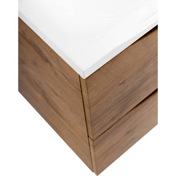 Тумба подвесная с раковиной BelBagno MARINO-750-2C-SO-RN-P 75 см, Rovere Nature - фото 9