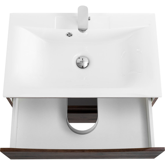 Тумба подвесная с раковиной BelBagno MARINO-750-2C-SO-RW-P 75 см, Rovere Moro - фото 4