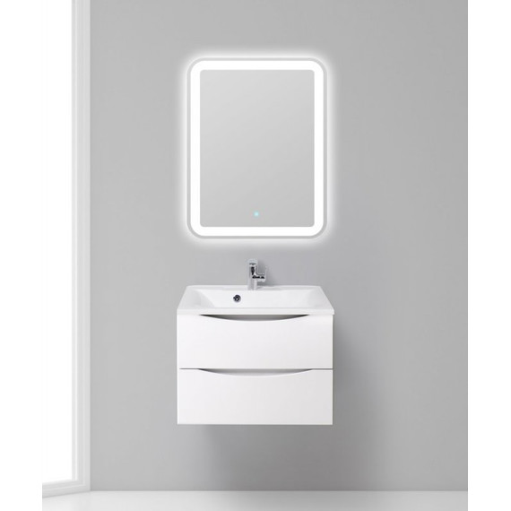 Тумба подвесная с раковиной BelBagno MARINO-650-2C-SO-BL-P 65 см, Bianco Lucido - фото 10