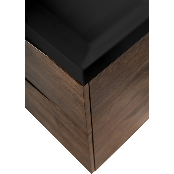 Тумба подвесная с раковиной BelBagno MARINO-H60-900-2C-SO-RW-P 90 см, Rovere Moro (раковина BB900/450-LV-ART-AST-NERO) - фото 7