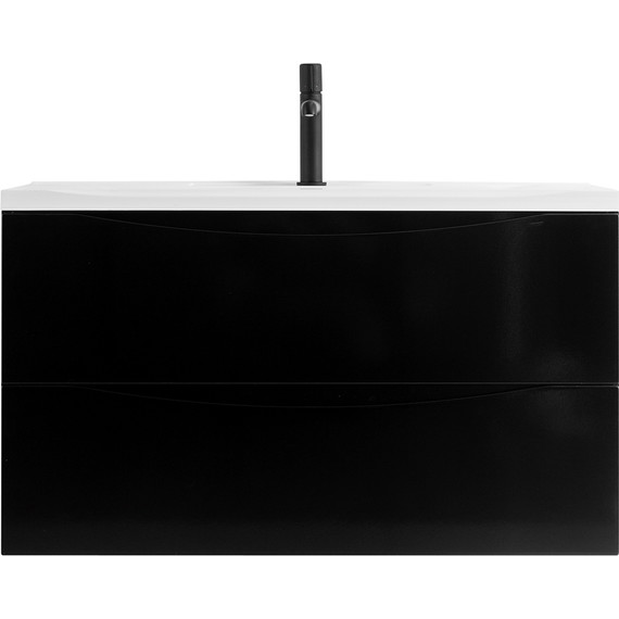 Тумба подвесная с раковиной BelBagno MARINO-1000-2C-SO-NL-P 100 см, Nero Lucido - фото 2