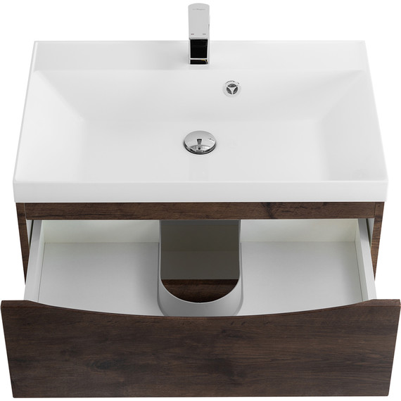 Тумба подвесная с раковиной BelBagno MARINO-600-2C-SO-RW-P 60 см, Rovere Moro - фото 7