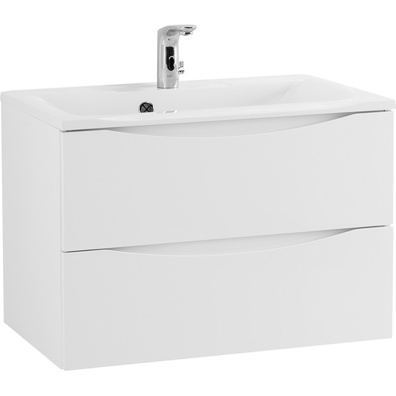 Тумба подвесная с раковиной BelBagno MARINO-750-2C-SO-BL-P 75 см, Bianco Lucido - фото, картинка 2 Тумба подвесная с раковиной BelBagno MARINO-750-2C-SO-BL-P 75 см, Bianco Lucido - фото 2