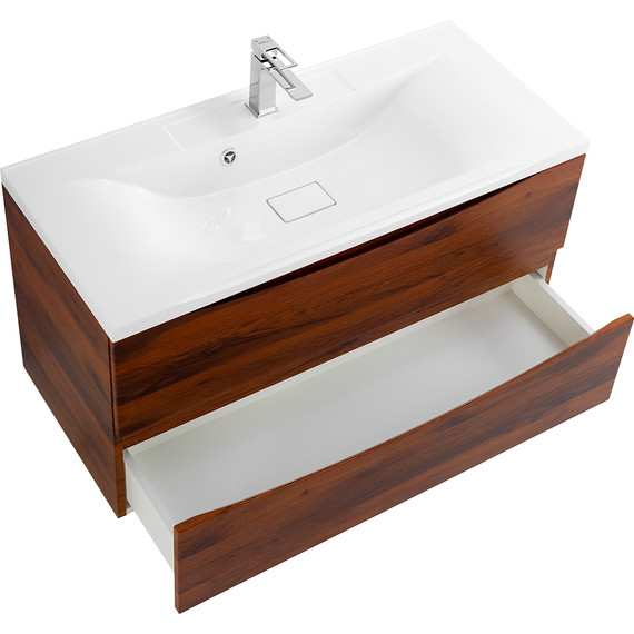 Тумба подвесная с раковиной BelBagno MARINO-1000-2C-SO-RC-P 100 см, Rovere Ciliegio - фото 3