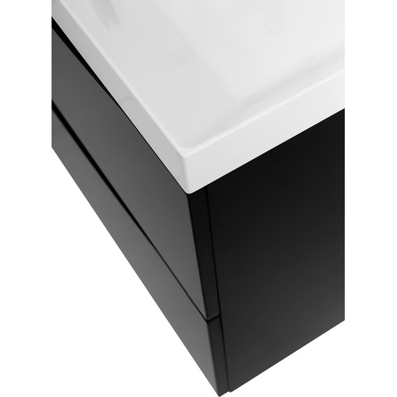 Тумба подвесная с раковиной BelBagno MARINO-900-2C-SO-NL-P 90 см, Nero Lucido - фото 9