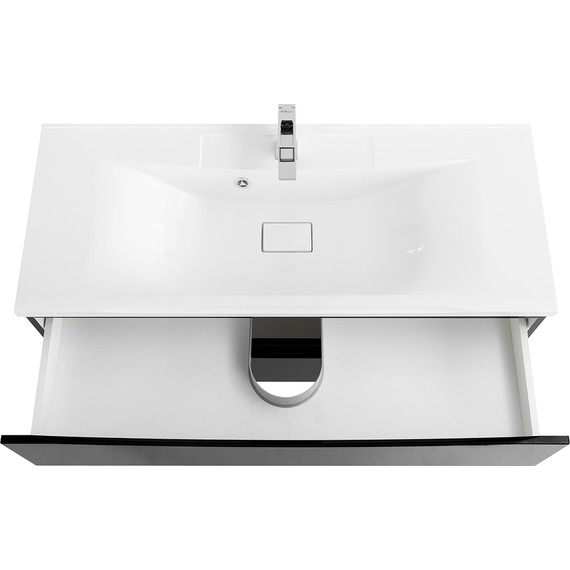 Тумба подвесная с раковиной BelBagno MARINO-1200-2C-SO-NL-P 120 см, Nero Lucido - фото 4