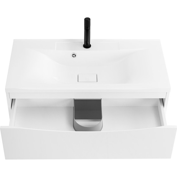 Тумба подвесная с раковиной BelBagno MARINO-1000-2C-SO-BL-P 100 см, Bianco Lucido - фото, картинка 7 Тумба подвесная с раковиной BelBagno MARINO-1000-2C-SO-BL-P 100 см, Bianco Lucido - фото 7