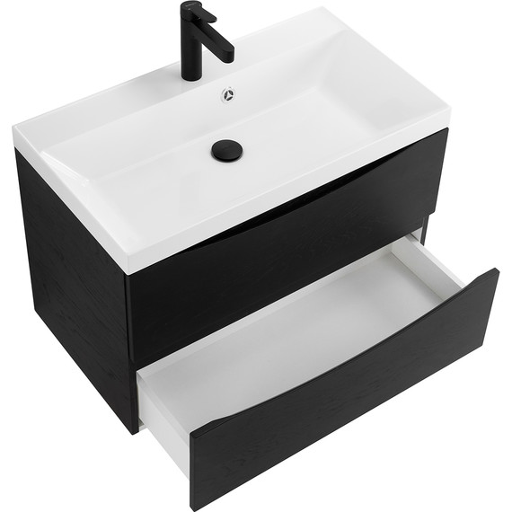 Тумба подвесная с раковиной BelBagno MARINO-800-2C-SO-RCA-P 80 см, Rovere Cioccolato Amaro - фото 3