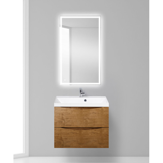 Тумба подвесная с раковиной BelBagno MARINO-700-2C-SO-RN-P 70 см, Rovere Nature - фото 9