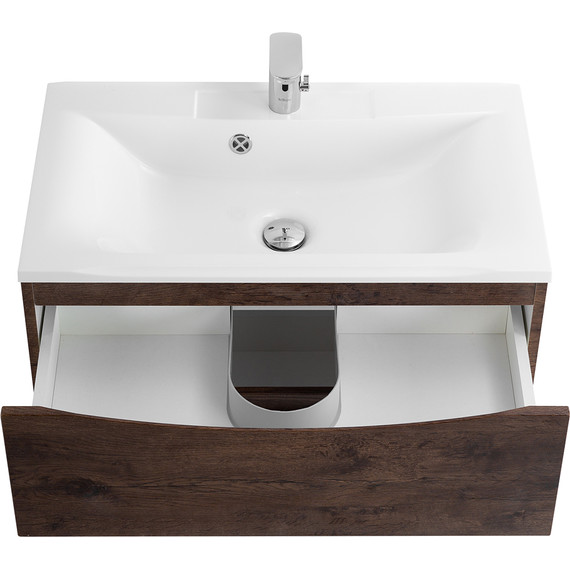 Тумба подвесная с раковиной BelBagno MARINO-750-2C-SO-RW-P 75 см, Rovere Moro - фото 8