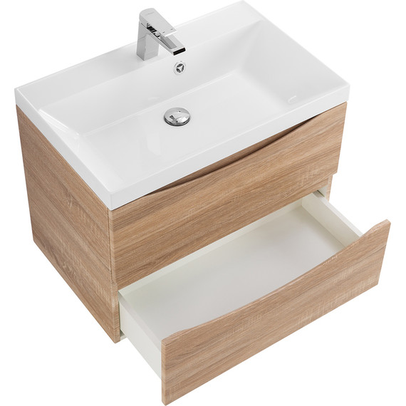 Тумба подвесная с раковиной BelBagno MARINO-600-2C-SO-WO-P 60 см, Rovere Bianco - фото 3