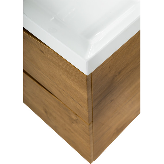 Тумба подвесная с раковиной BelBagno MARINO-H60-800-2C-SO-RN-P 80 см, Rovere Nature - фото 5