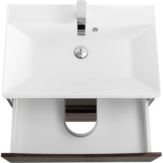 Тумба подвесная с раковиной BelBagno MARINO-700-2C-SO-RW-P 70 см, Rovere Moro - фото 4