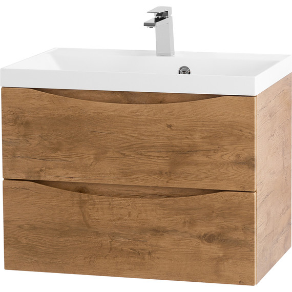 Тумба подвесная с раковиной BelBagno MARINO-600-2C-SO-RN-P 60 см, Rovere Nature - фото, картинка 2 Тумба подвесная с раковиной BelBagno MARINO-600-2C-SO-RN-P 60 см, Rovere Nature - фото 2