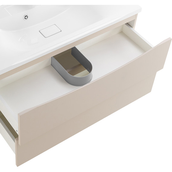 Тумба подвесная с раковиной BelBagno MARINO-1000-2C-SO-CO-P 100 см, Crema Opaco - фото 6