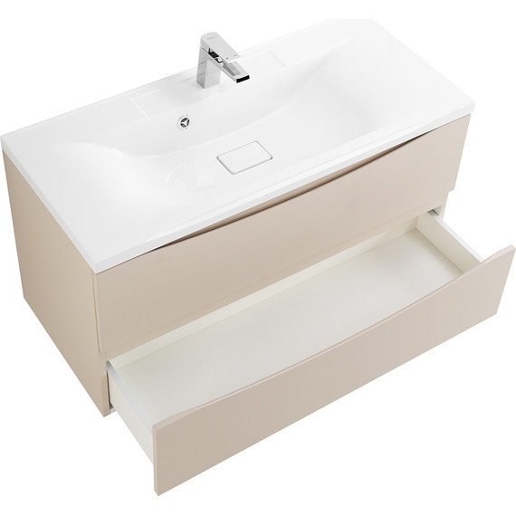 Тумба подвесная с раковиной BelBagno MARINO-1000-2C-SO-CO-P 100 см, Crema Opaco - фото 3