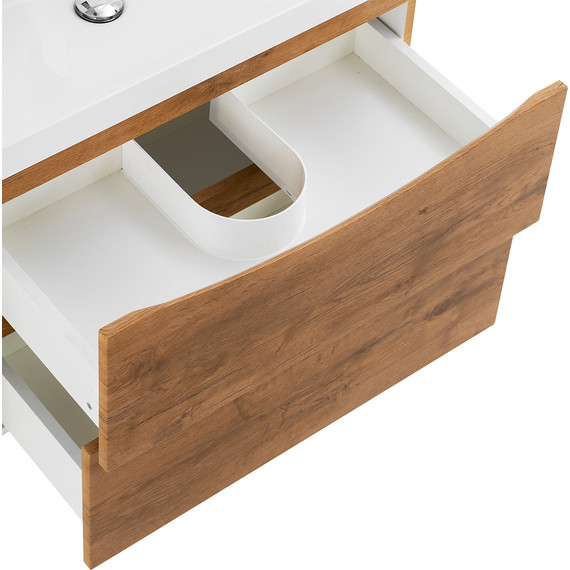 Тумба подвесная с раковиной BelBagno MARINO-600-2C-SO-RN-P 60 см, Rovere Nature - фото, картинка 6 Тумба подвесная с раковиной BelBagno MARINO-600-2C-SO-RN-P 60 см, Rovere Nature - фото 6