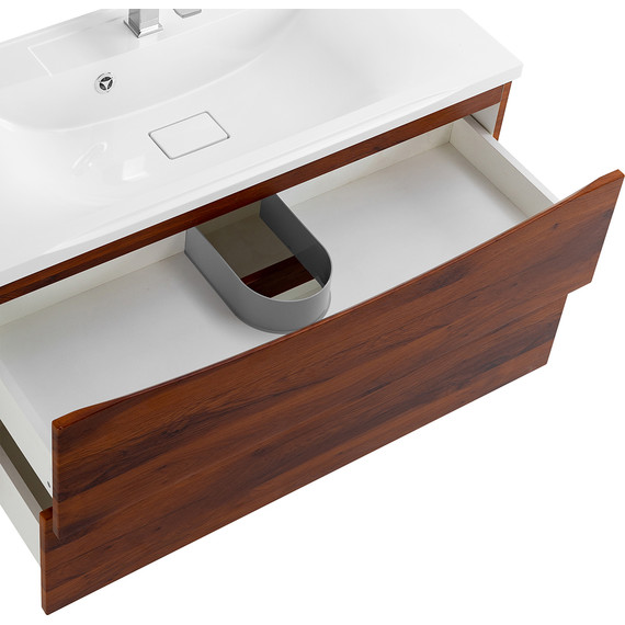 Тумба подвесная с раковиной BelBagno MARINO-1000-2C-SO-RC-P 100 см, Rovere Ciliegio - фото 6