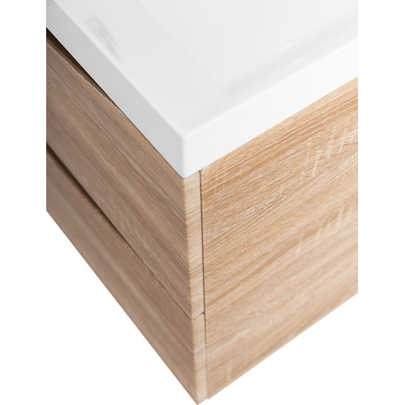 Тумба подвесная с раковиной BelBagno MARINO-600-2C-SO-WO-P 60 см, Rovere Bianco - фото 8