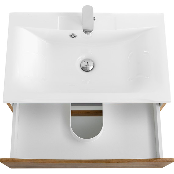 Тумба подвесная с раковиной BelBagno MARINO-750-2C-SO-RN-P 75 см, Rovere Nature - фото 4