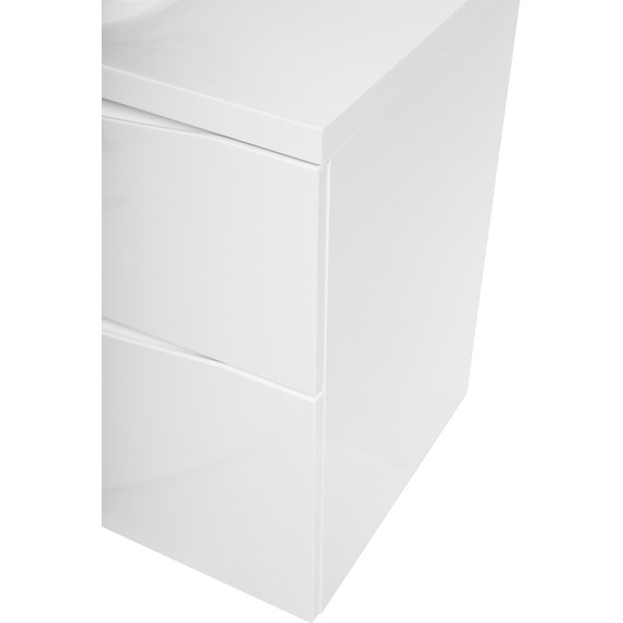 Тумба подвесная с раковиной BelBagno MARINO-H60-1200-2C-SO-BL-P 120 см, Bianco Lucido - фото 7