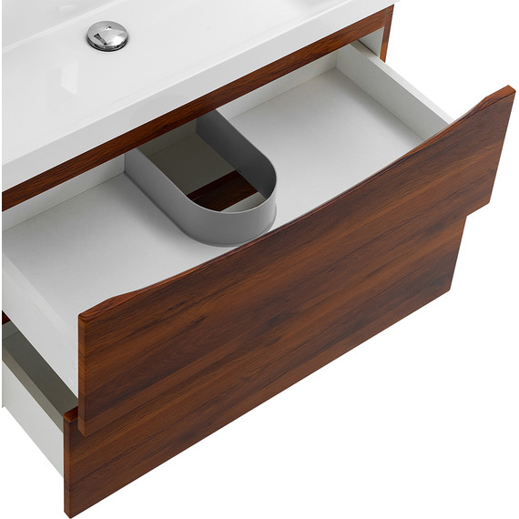 Тумба подвесная с раковиной BelBagno MARINO-800-2C-SO-RC-P 80 см, Rovere Ciliegio - фото 6