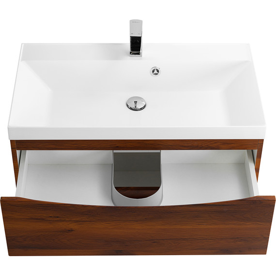 Тумба подвесная с раковиной BelBagno MARINO-800-2C-SO-RC-P 80 см, Rovere Ciliegio - фото 4