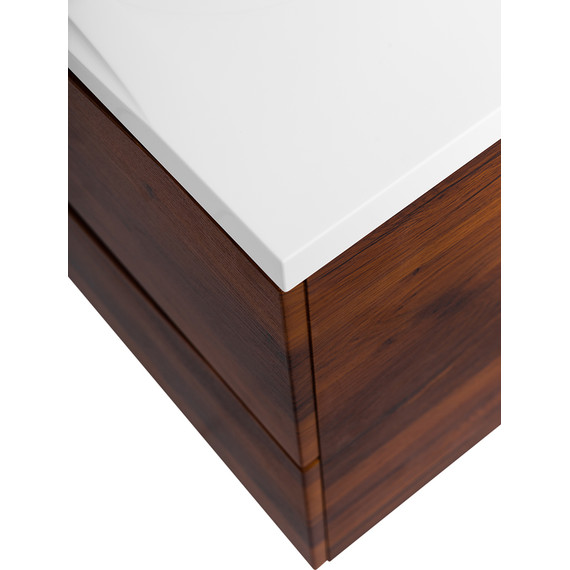 Тумба подвесная с раковиной BelBagno MARINO-1000-2C-SO-RC-P 100 см, Rovere Ciliegio - фото 8