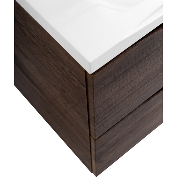 Тумба подвесная с раковиной BelBagno MARINO-1000-2C-SO-RW-P 100 см, Rovere Moro - фото 8