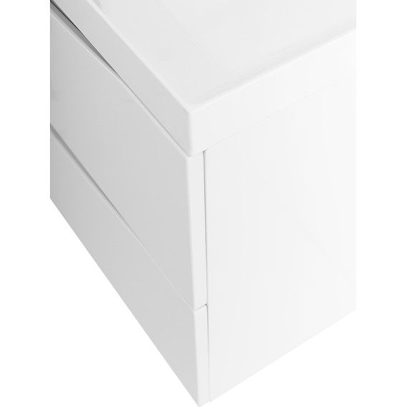 Тумба подвесная с раковиной BelBagno MARINO-900-2C-SO-BL-P 90 см, Bianco Lucido - фото 8