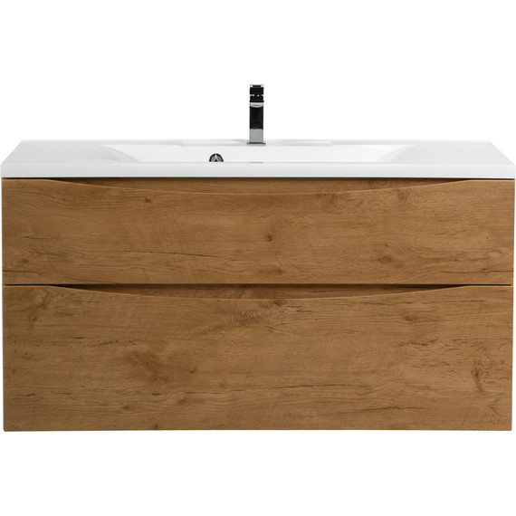 Тумба подвесная с раковиной BelBagno MARINO-H60-1000-2C-SO-RN-P 100 см, Rovere Nature - фото 2