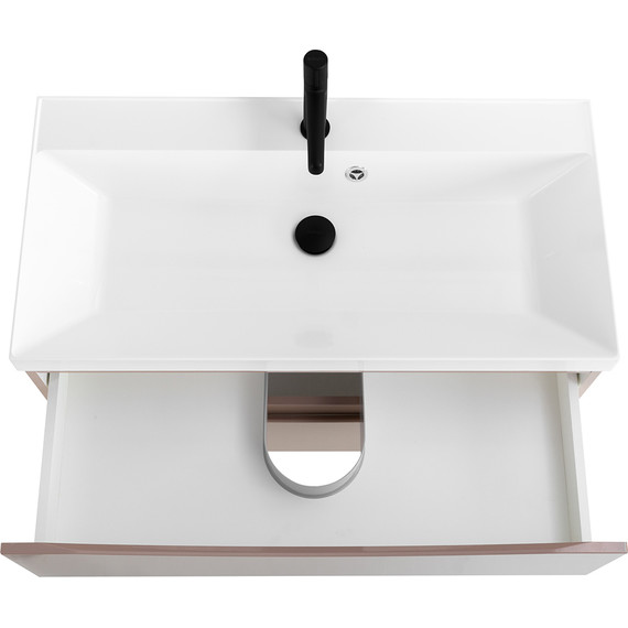 Тумба подвесная с раковиной BelBagno MARINO-900-2C-SO-CL-P 90 см, Cappuccino Lucido - фото 4