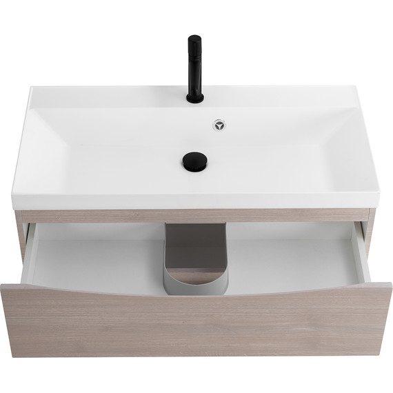 Тумба подвесная с раковиной BelBagno MARINO-800-2C-SO-RG-P 80 см, Rovere Grigio - фото, картинка 7 Тумба подвесная с раковиной BelBagno MARINO-800-2C-SO-RG-P 80 см, Rovere Grigio - фото 7