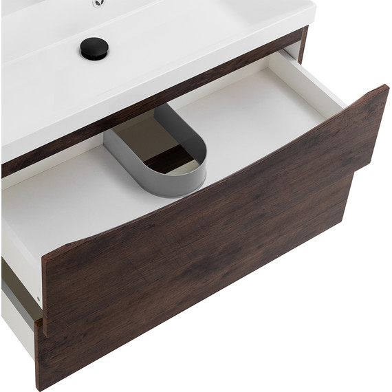 Тумба подвесная с раковиной BelBagno MARINO-800-2C-SO-RW-P 80 см, Rovere Moro - фото, картинка 6 Тумба подвесная с раковиной BelBagno MARINO-800-2C-SO-RW-P 80 см, Rovere Moro - фото 6