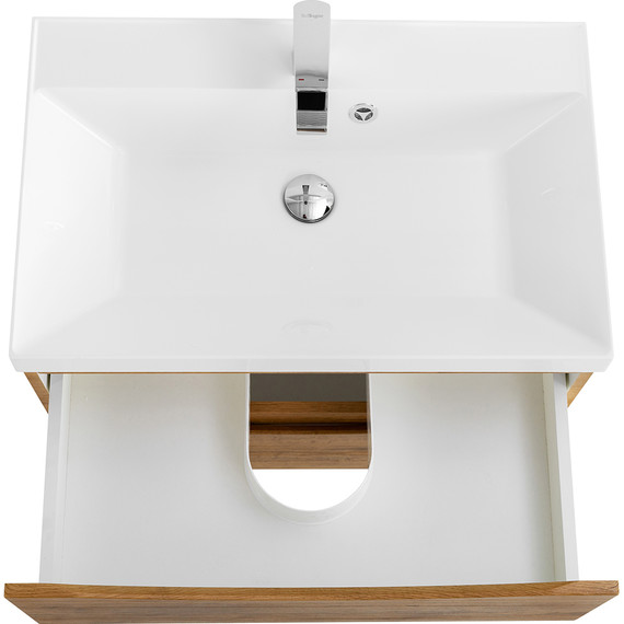 Тумба подвесная с раковиной BelBagno MARINO-600-2C-SO-RN-P 60 см, Rovere Nature - фото, картинка 4 Тумба подвесная с раковиной BelBagno MARINO-600-2C-SO-RN-P 60 см, Rovere Nature - фото 4