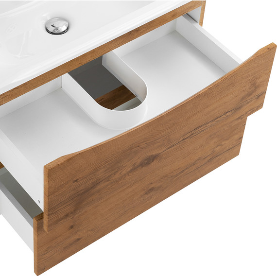 Тумба подвесная с раковиной BelBagno MARINO-650-2C-SO-RN-P 65 см, Rovere Nature - фото, картинка 7 Тумба подвесная с раковиной BelBagno MARINO-650-2C-SO-RN-P 65 см, Rovere Nature - фото 7