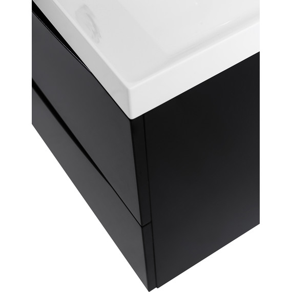 Тумба подвесная с раковиной BelBagno MARINO-700-2C-SO-NL-P 70 см, Nero Lucido - фото 8