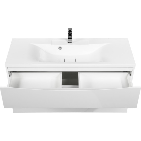 Тумба подвесная с раковиной BelBagno MARINO-H60-1000-2C-SO-BL-P 100 см, Bianco Lucido - фото 4