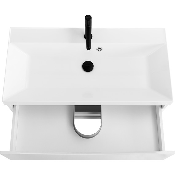 Тумба подвесная с раковиной BelBagno MARINO-800-2C-SO-BO-P 80 см, Bianco Opaco - фото 7