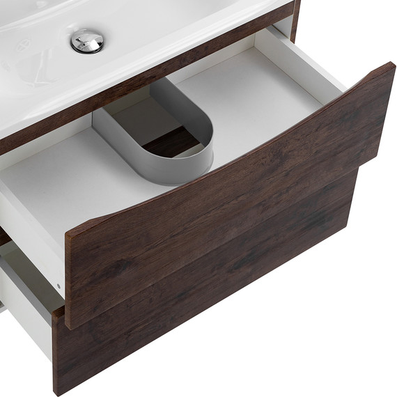 Тумба подвесная с раковиной BelBagno MARINO-650-2C-SO-RW-P 65 см, Rovere Moro - фото, картинка 7 Тумба подвесная с раковиной BelBagno MARINO-650-2C-SO-RW-P 65 см, Rovere Moro - фото 7